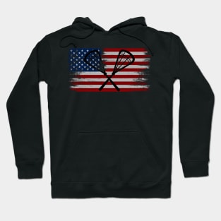 lacrosse american flag Hoodie